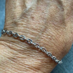 Vintage Sarah Coventry Canada Silver Tone Toggle Chain Bracelet / Anklet 8.25”